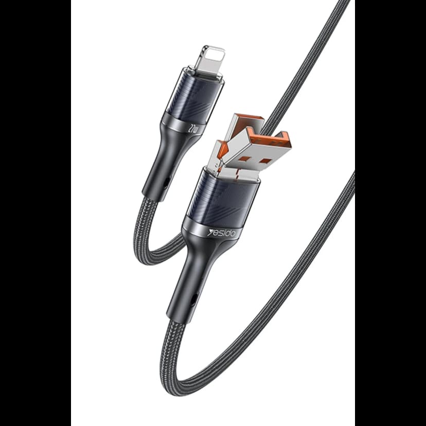 Yesido CA165L 1.2M Bir Ucu USB ve Type-C to Lightning PD Hızlı Şarj Kablosu