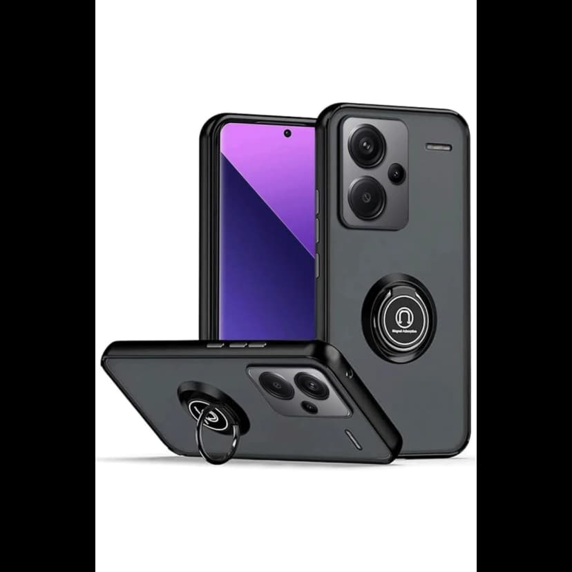 Newface Xiaomi Redmi Note 13 Pro Plus Kılıf Montreal Yüzüklü Silikon Kapak