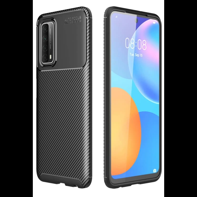 Newface Huawei P Smart 2021 Kılıf Auto Focus Karbon Kapak