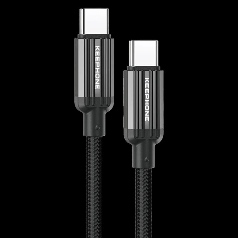 Keephone Pitta 1.2M 60W Örgülü Type-C to Type-C PD Hızlı Şarj Data Kablosu