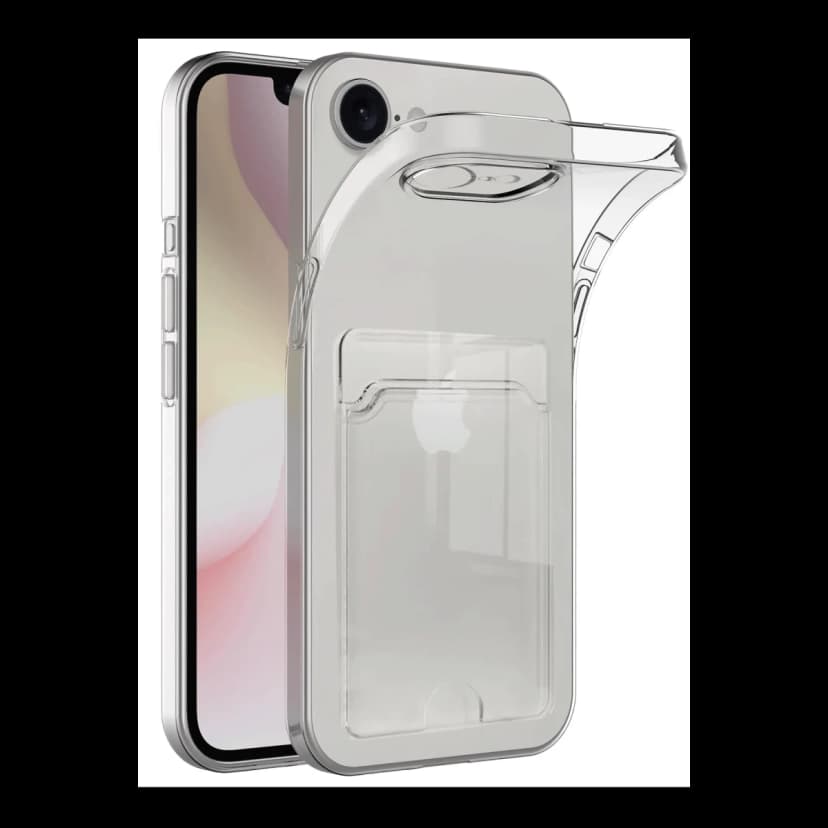 Newface Apple iPhone 16E Kılıf Kart Şeffaf Silikon
