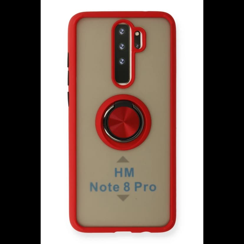 Newface Xiaomi Redmi Note 8 Pro Kılıf Montreal Yüzüklü Silikon Kapak