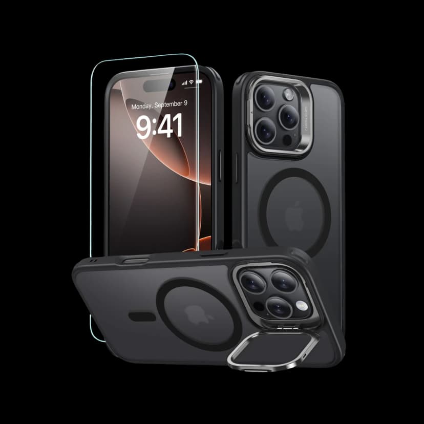 ESR Apple iPhone 16 Pro Classic Hybrid Magsafe Standlı Kapak + Cam Hediyeli Set
