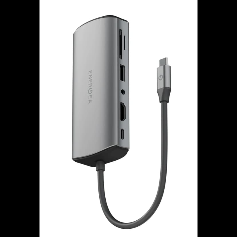 Energea AluHub Max 100W Type-C PD Şarj Destekli 11in1 4K Hub Dönüştürücü