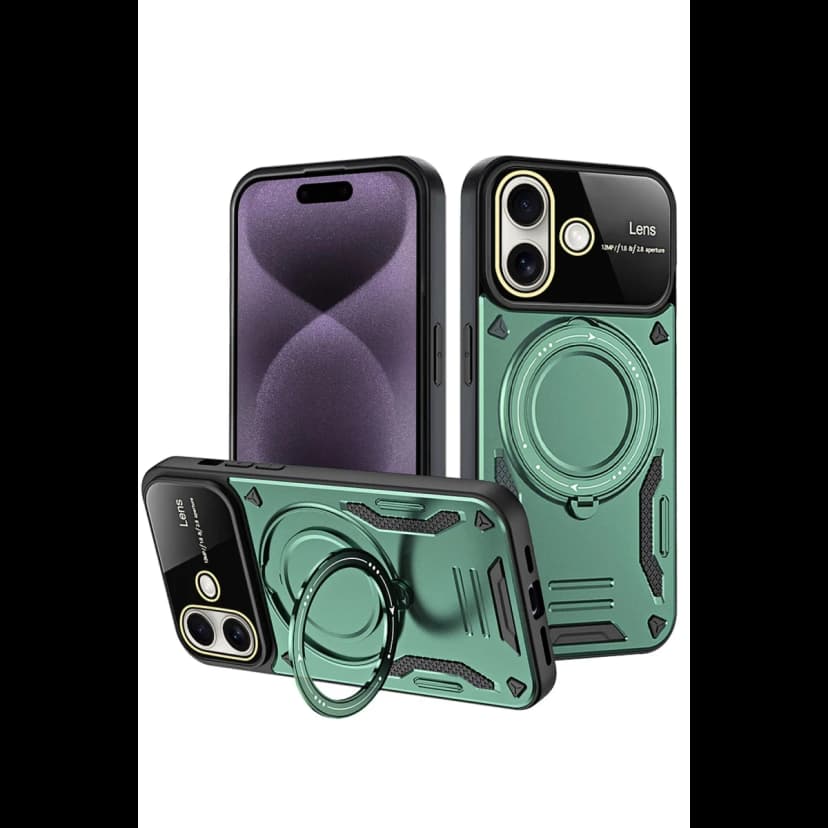 Newface Apple iPhone 16 Kılıf Joy Lens Standlı Kapak