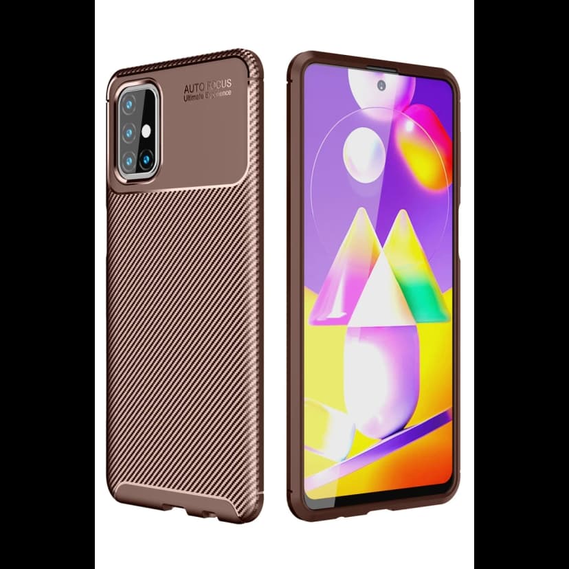 Newface Samsung Galaxy M31S Kılıf Auto Focus Karbon Kapak