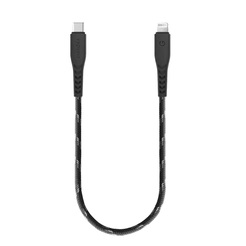Energea NyloFlex 30cm MFi Sertifikalı Type-C to Lightning Hızlı Şarj Data Kablosu