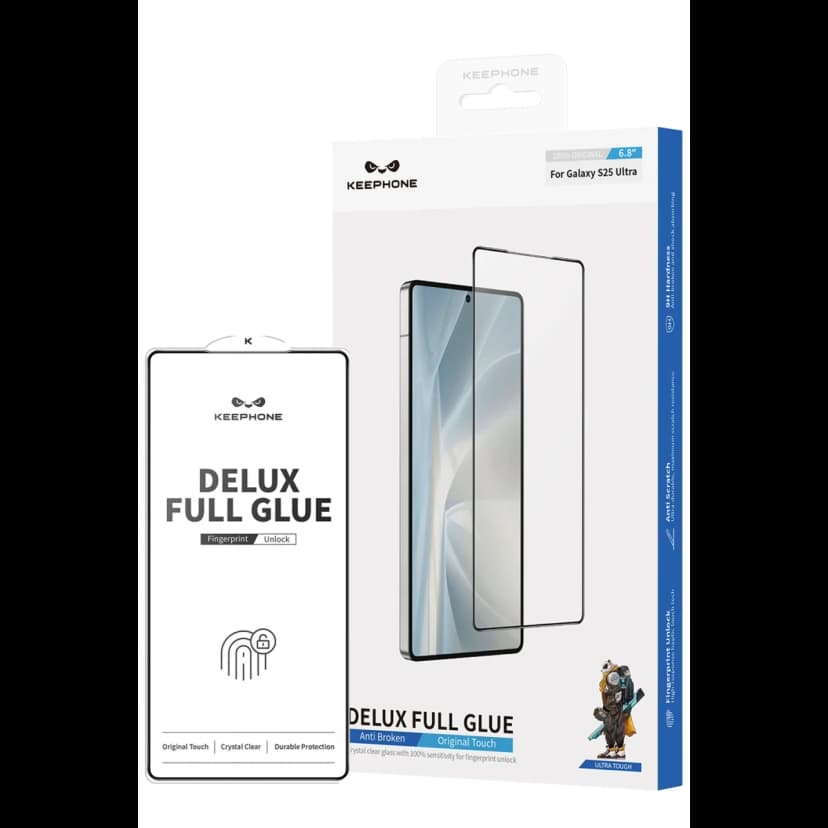 Keephone Samsung Galaxy S25 Delux Full Glue 2.5D Cam Ekran Koruyucu