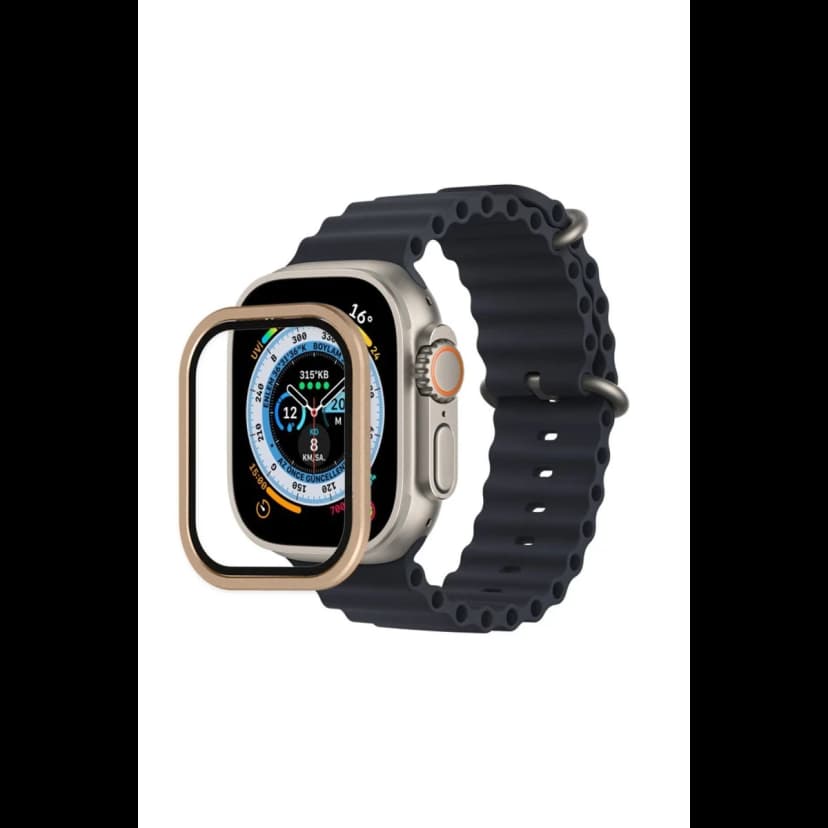 Newface Apple Watch Ultra 49mm Alüminyum Kasa Cam Ekran Koruyucu