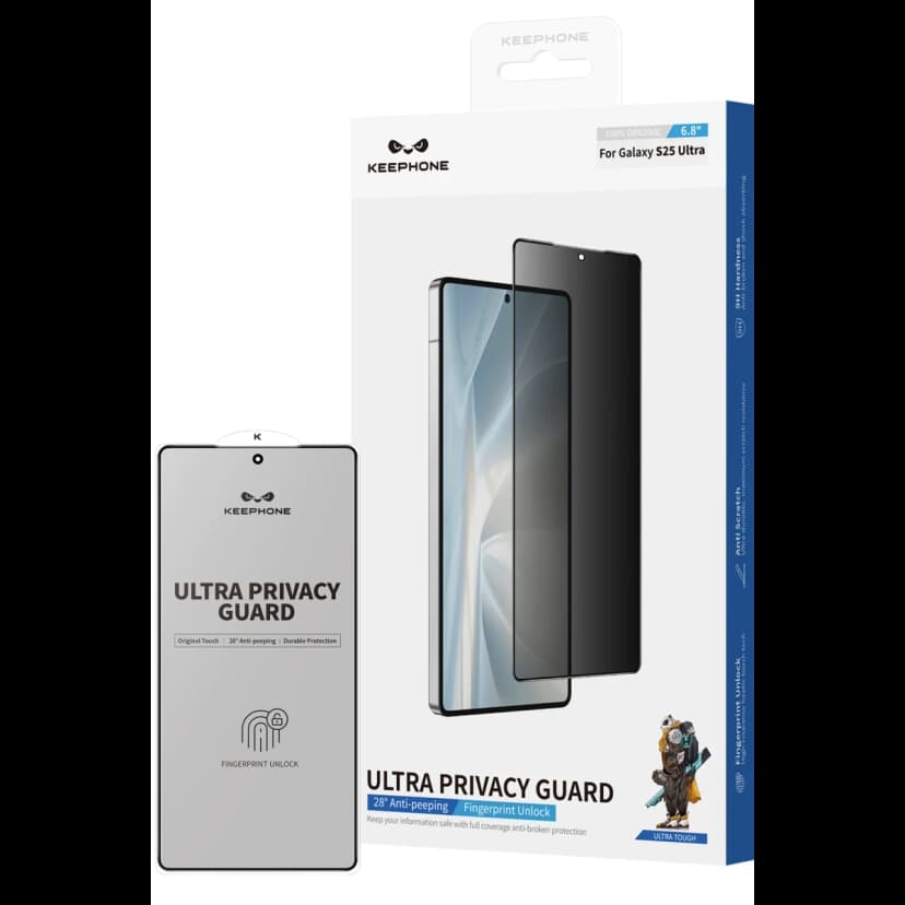 Keephone Samsung Galaxy S25 Ultra Privacy 2.5D Cam Ekran Koruyucu