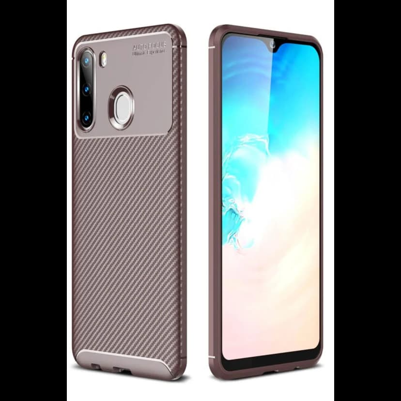 Newface Samsung Galaxy A21 Kılıf Auto Focus Karbon Kapak