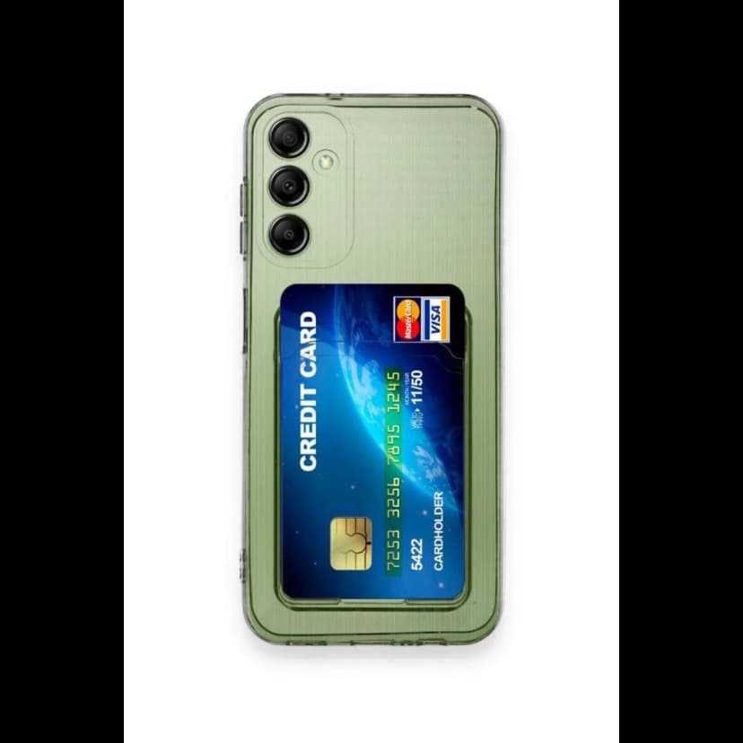 Newface Samsung Galaxy A15 4G Kılıf Kart Şeffaf Silikon