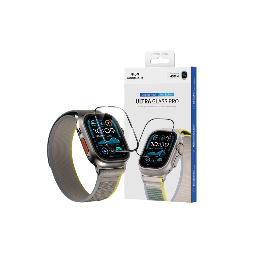 Keephone Apple Watch Ultra 49mm Ultra Glass Pro Saat Cam Ekran Koruyucu