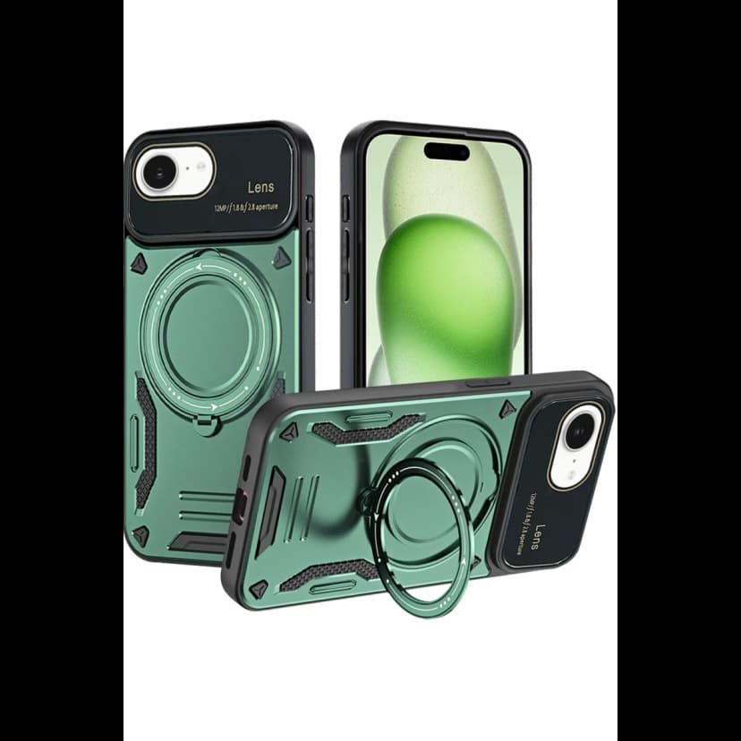 Newface Apple iPhone 16E Kılıf Joy Lens Standlı Kapak