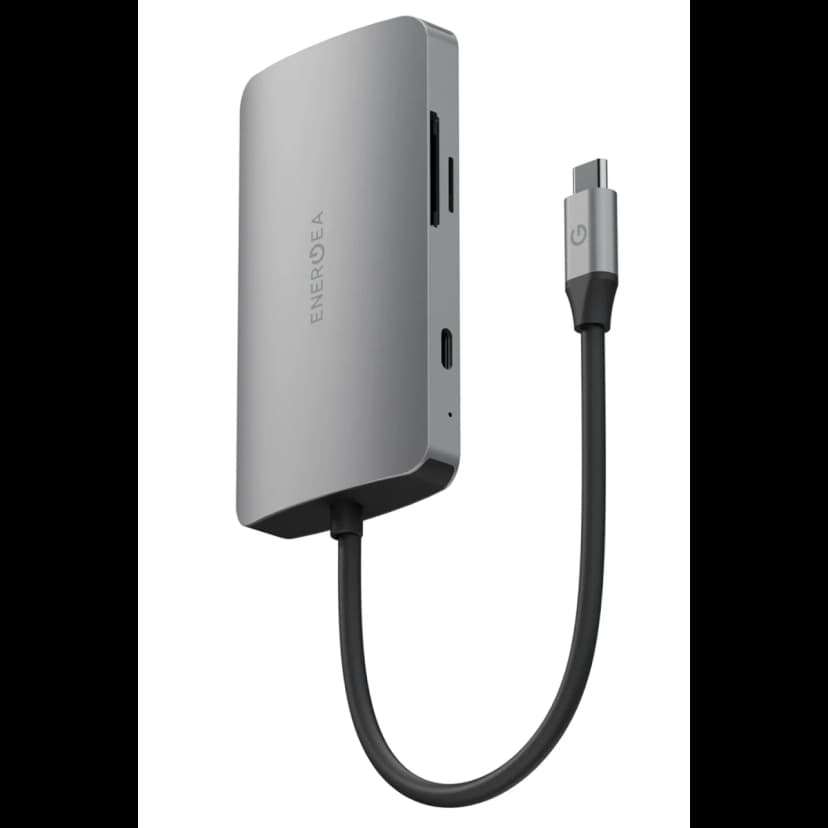 Energea AluHub HD Pro 2 100W Type-C PD Şarj Destekli 8in1 4K Hub Dönüştürücü