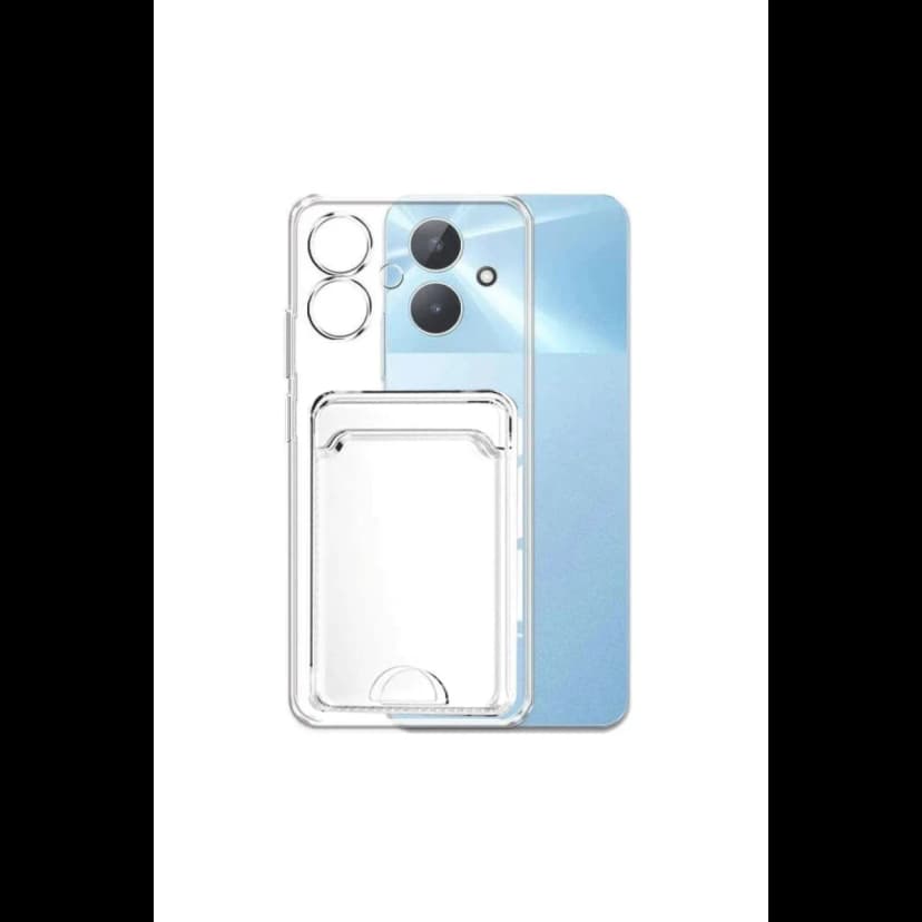 Newface Realme Note 60 Kılıf Kart Şeffaf Silikon