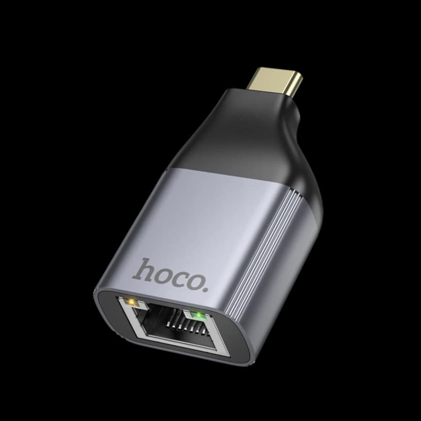 Hoco. UA35 Tak Çalıştır Type-C to RJ45 100Mbps Ethernet Dönüştürücü