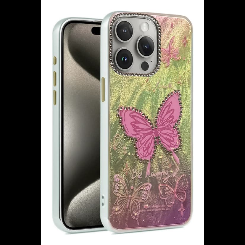 Newface Apple iPhone 14 Pro Kılıf Blade Aynalı Desenli Kapak