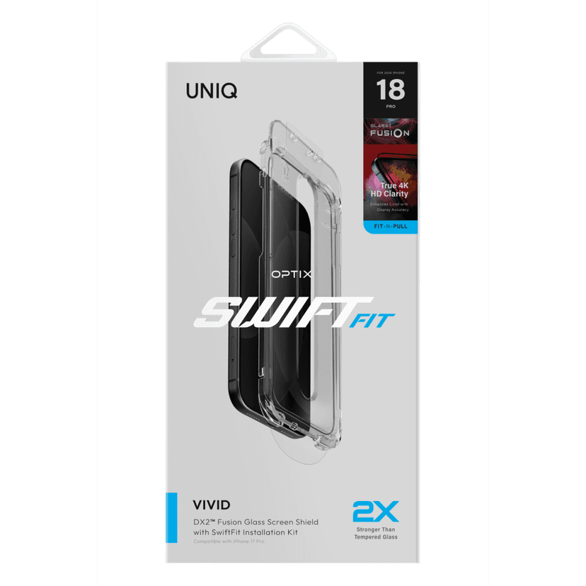 Uniq Apple iPhone 18 Pro/17 Pro Optix Swiftfit Vivid Cam Ekran Koruyucu