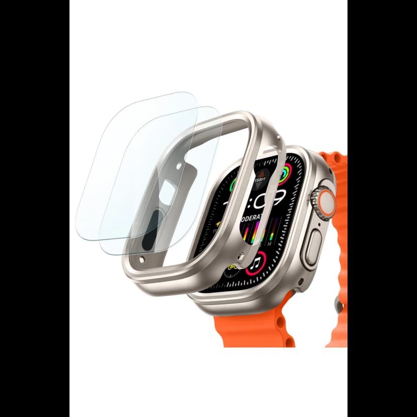 ESR Apple Watch Ultra 2 49mm Armorite Protection Saat Kasa + 2 Adet Saat Cam Ekran Koruyucu Set