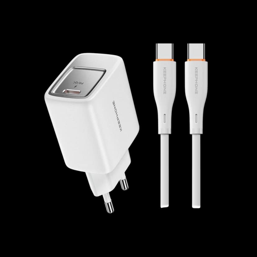 Keephone Mixeed 1 Adet 45W GaN Type-C Hızlı Şarj Adaptörü ve 60W Type-C Şarj Kablosu