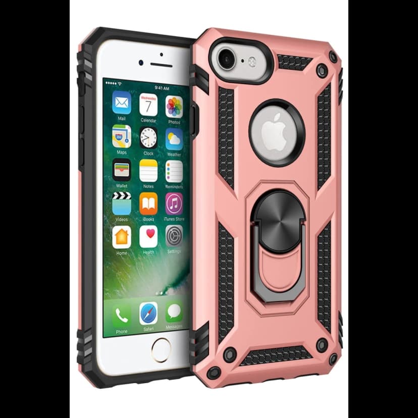 Newface Apple iPhone 7 Kılıf Sofya Yüzüklü Silikon Kapak