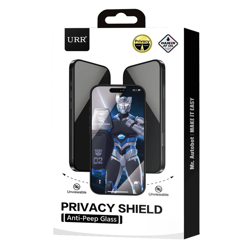 URR Apple iPhone 18 Pro Max 2.5D HD 20º Privacy Cam Ekran Koruyucu