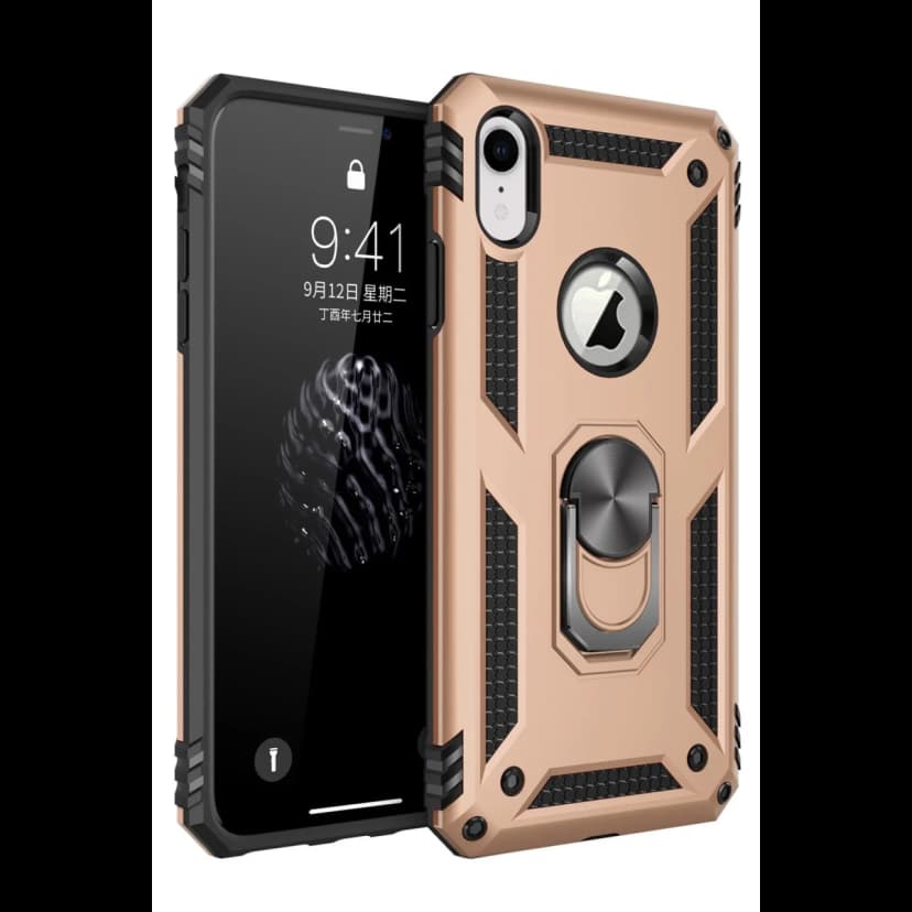 Newface Apple iPhone XR Kılıf Sofya Yüzüklü Silikon Kapak