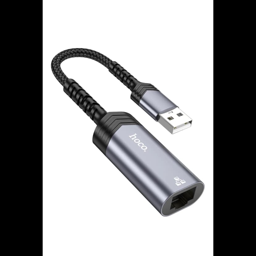 Hoco. UA26 Tak Çalıştır USB to RJ45 100 Mbps Ethernet Dönüştürücü