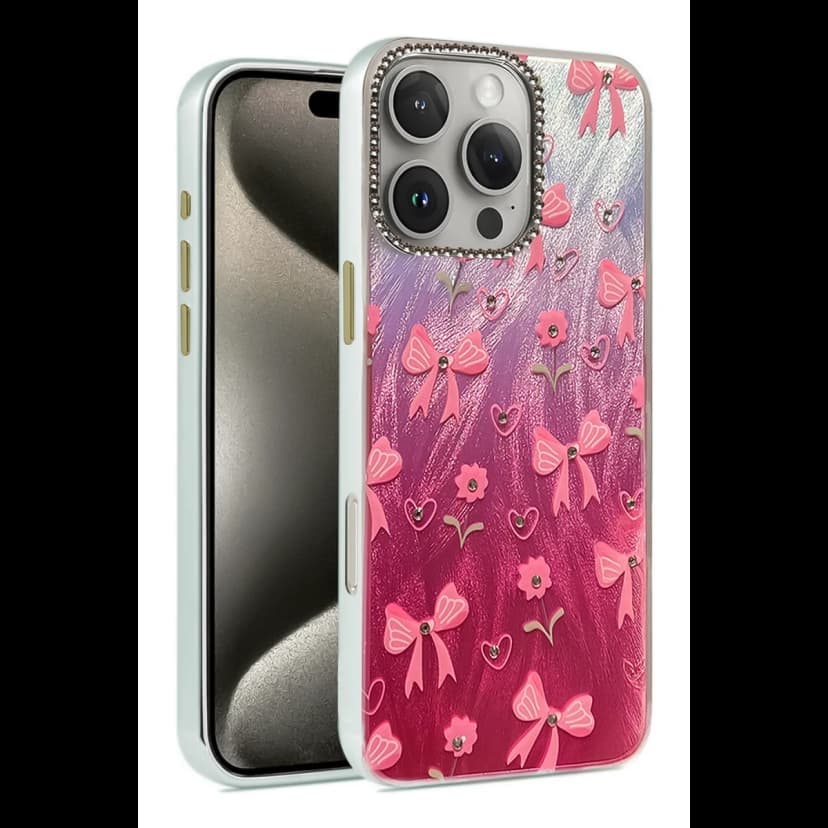 Newface Apple iPhone 16 Pro Kılıf Blade Aynalı Desenli Kapak