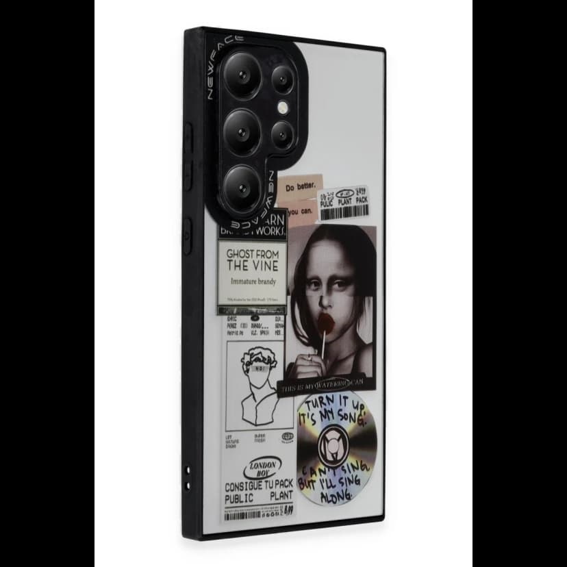 Newface Samsung Galaxy S23 Ultra Kılıf Mirror Desenli Kapak