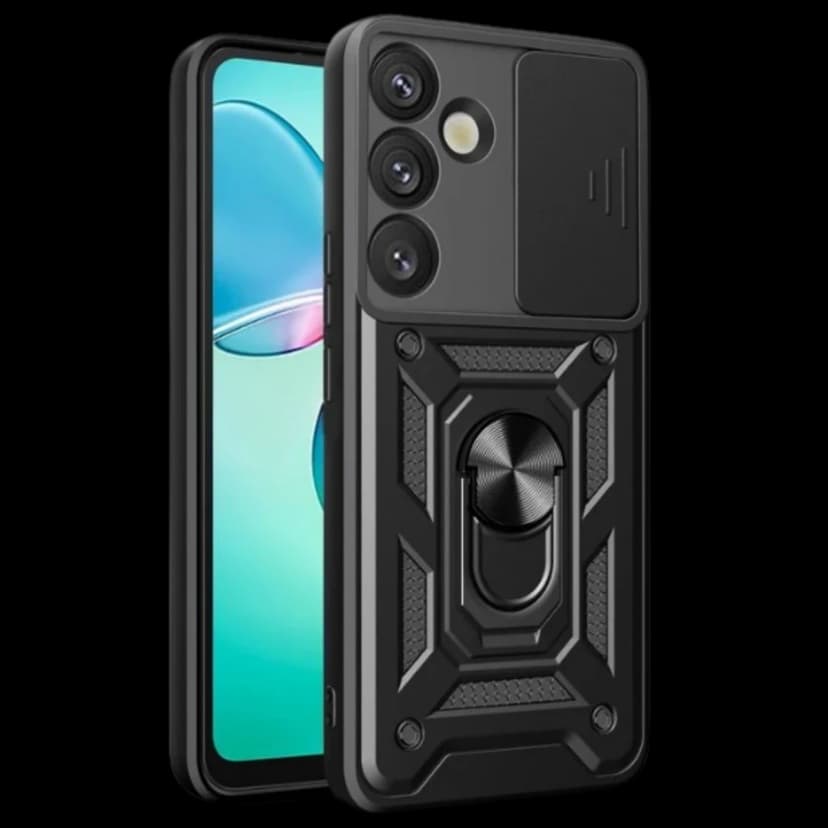 Newface Samsung Galaxy S25 Kılıf Pars Lens Yüzüklü Silikon