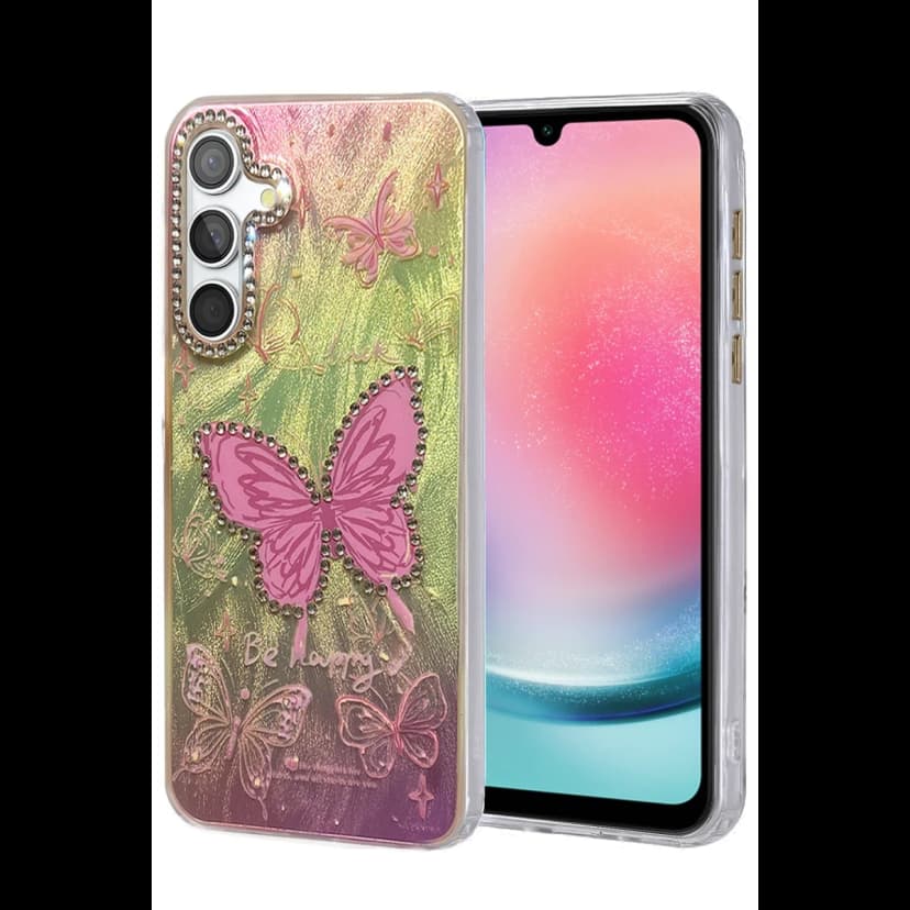 Newface Samsung Galaxy A24 4G Kılıf Blade Aynalı Desenli Kapak