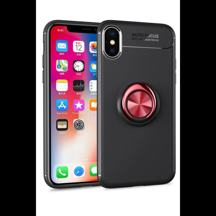 Newface Apple iPhone XS Max Kılıf Range Yüzüklü Silikon