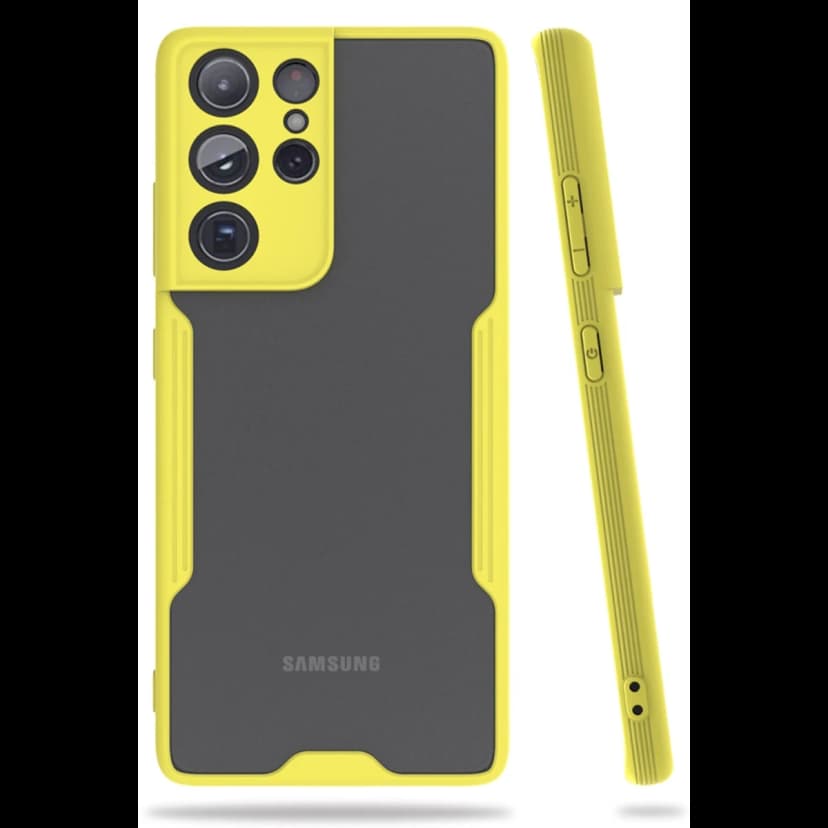 Newface Samsung Galaxy S21 Ultra Kılıf Platin Silikon