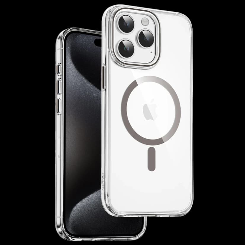 Keephone Apple iPhone 15 Pro Max Aurora Şeffaf Magsafe Kılıf