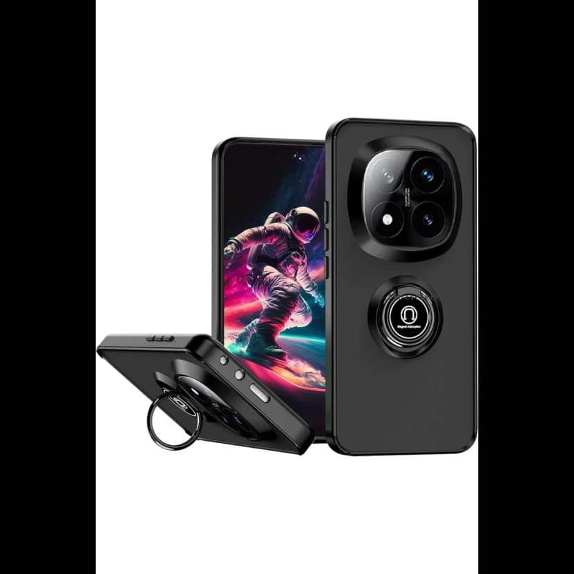 Newface Xiaomi Redmi Note 14 Pro 5G Kılıf Montreal Yüzüklü Silikon Kapak