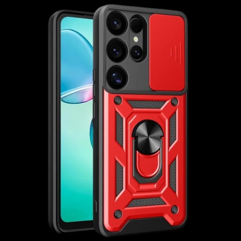 Newface Samsung Galaxy S25 Ultra Kılıf Pars Lens Yüzüklü Silikon