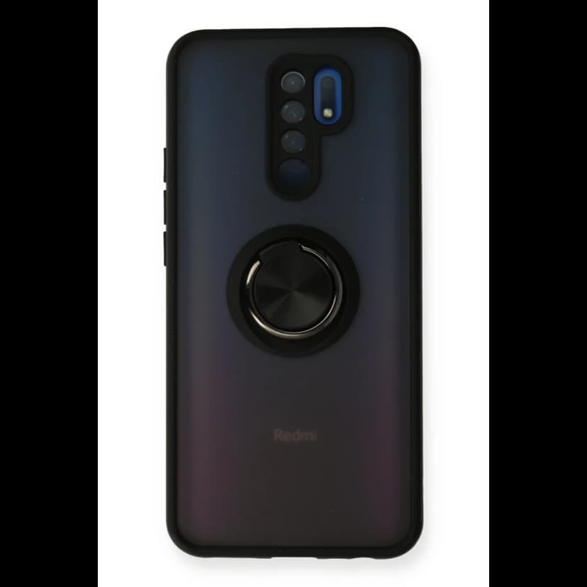 Newface Xiaomi Redmi 9 Kılıf Montreal Yüzüklü Silikon Kapak