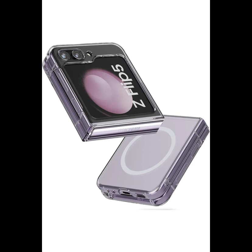 Newface Samsung Galaxy Z Flip 5 Kılıf Magneticsafe Şeffaf Silikon