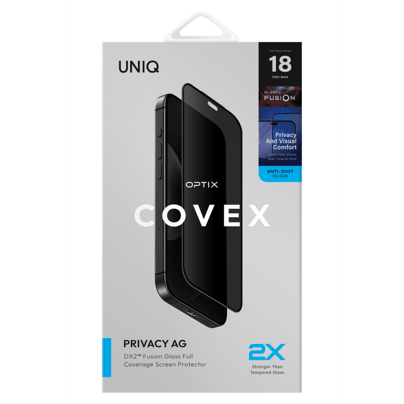 Uniq Apple iPhone 18 Pro Optix Covex Vivid AG Cam Hayalet Ekran Koruyucu