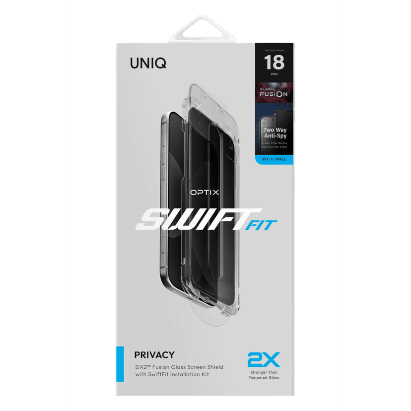 Uniq Apple iPhone 18 Pro Optix Swiftfit Hayalet Cam Ekran Koruyucu