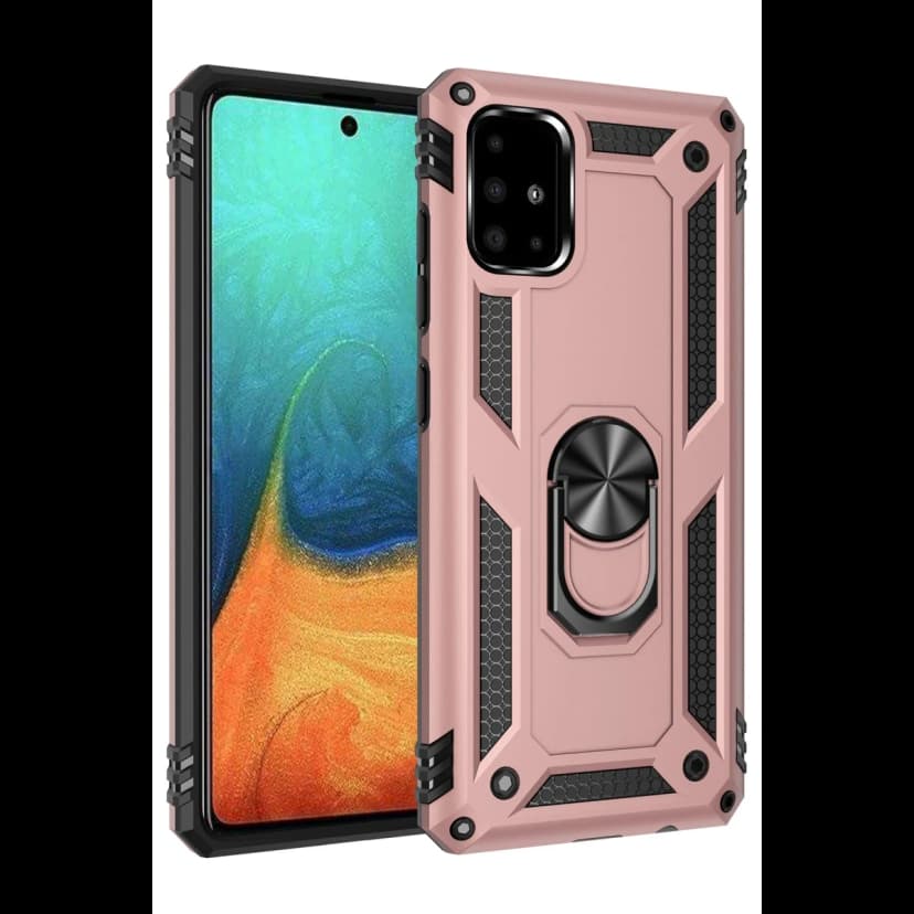 Newface Samsung Galaxy A71 Kılıf Sofya Yüzüklü Silikon Kapak