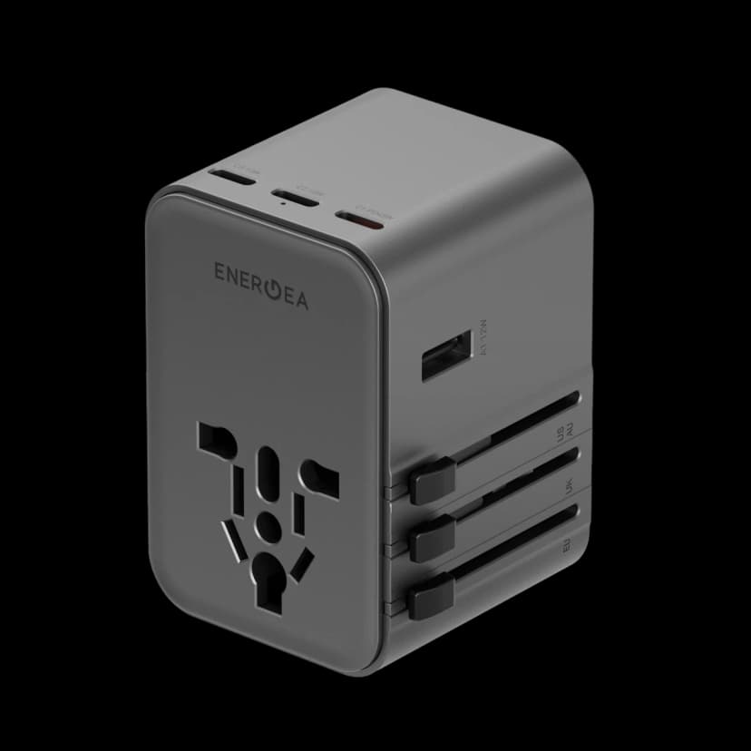 Energea TravelWorld Universal GaN45 1 Adet 45W Type C 2 Adet 15W Type C ve 2 Adet 12W USB Çıkışlı PD Hızlı Şarj Aleti