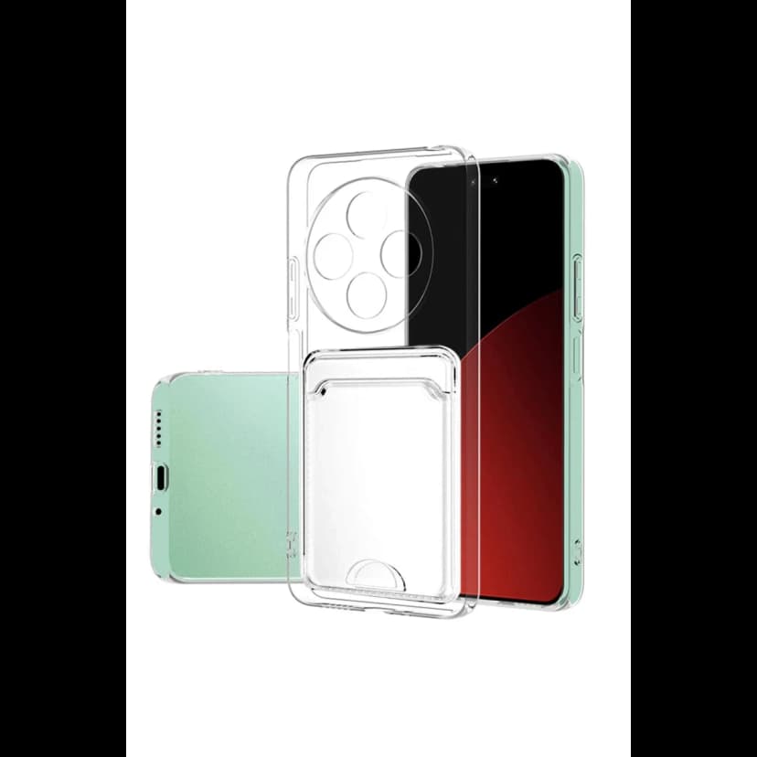 Newface Xiaomi Redmi 14C Kılıf Kart Şeffaf Silikon