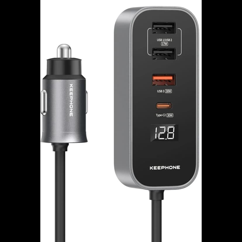 Keephone RevAmp CC14 2 Adet 17W USB 1 Adet 30W USB ve 1 Adet 30W Type-C Çıkışlı PD Hızlı Araç Şarj