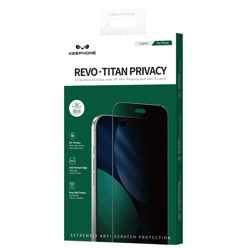 Keephone Apple iPhone 18 Pro Revo Titan Hayalet Cam Ekran Koruyucu