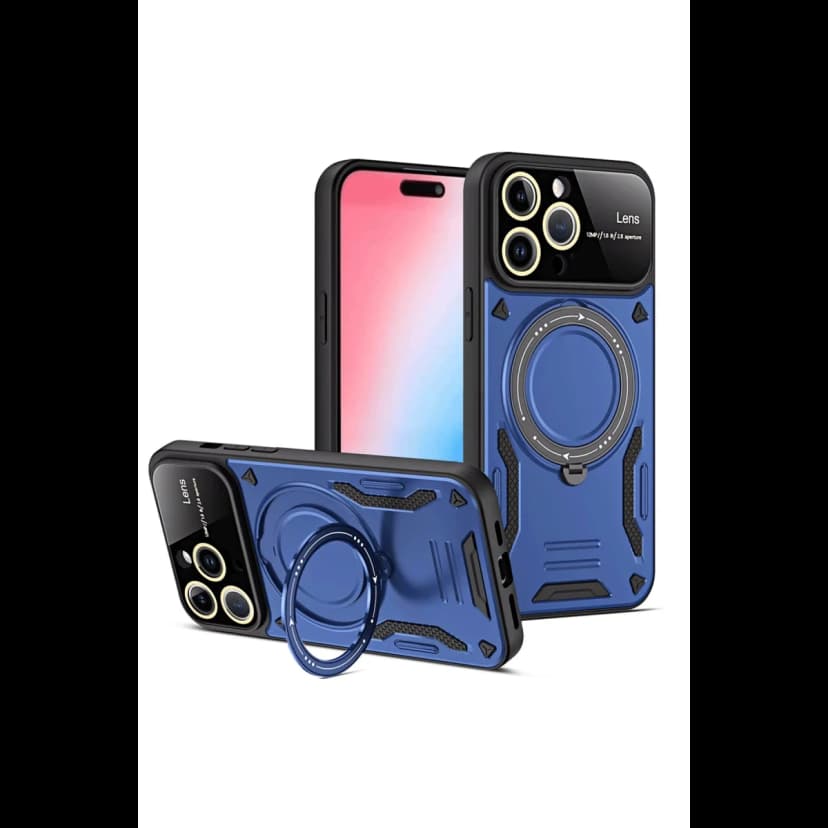 Newface Apple iPhone 15 Pro Kılıf Joy Lens Standlı Kapak