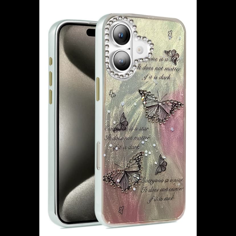 Newface Apple iPhone 16 Plus Kılıf Blade Aynalı Desenli Kapak