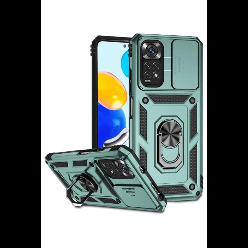 Newface Xiaomi Redmi Note 11 Pro Kılıf Pars Lens Yüzüklü Silikon